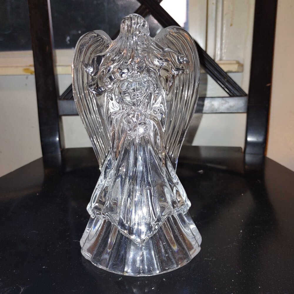 Glass Angel Candle Holder